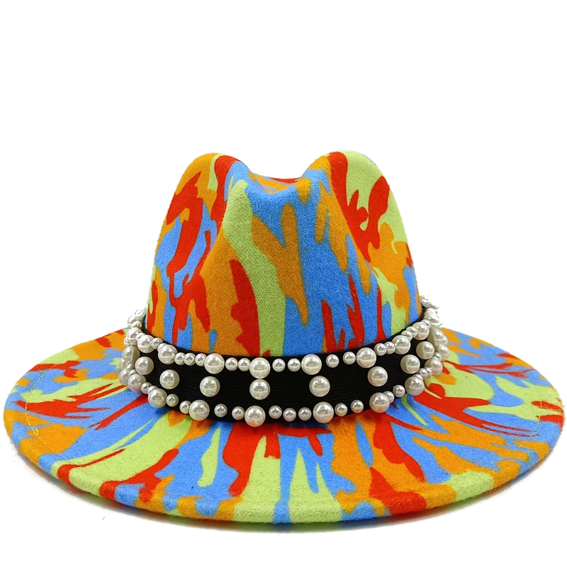 Fedora Hat – Modern Psychedelic Pearl Design