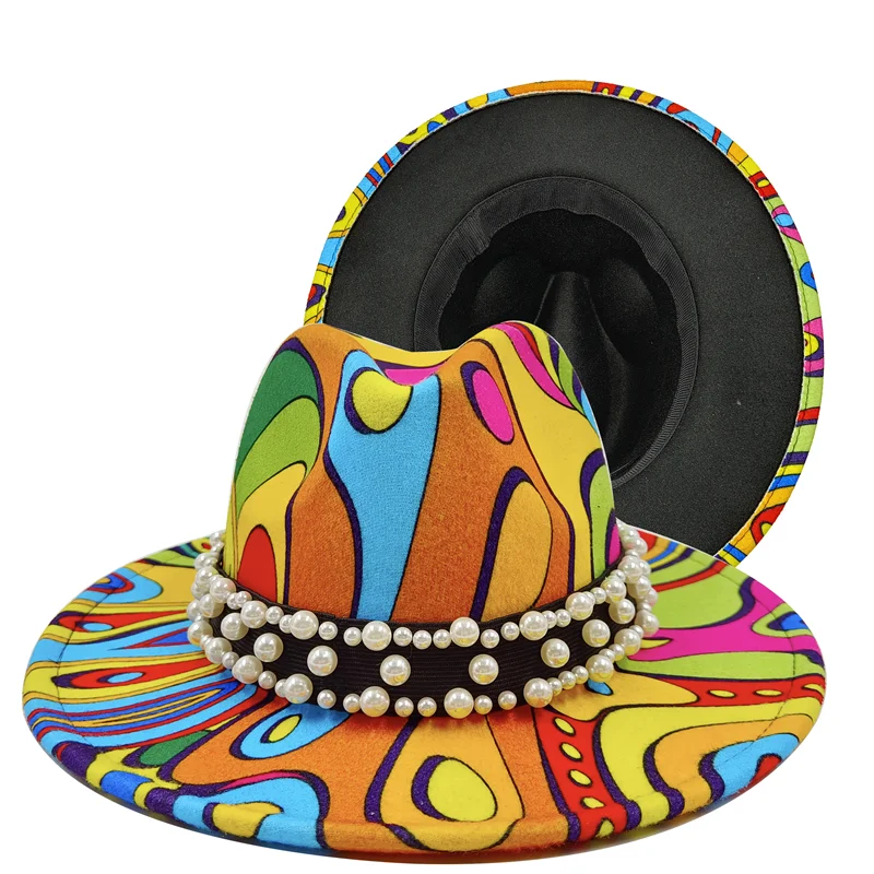 Fedora Hat – Modern Psychedelic Pearl Design