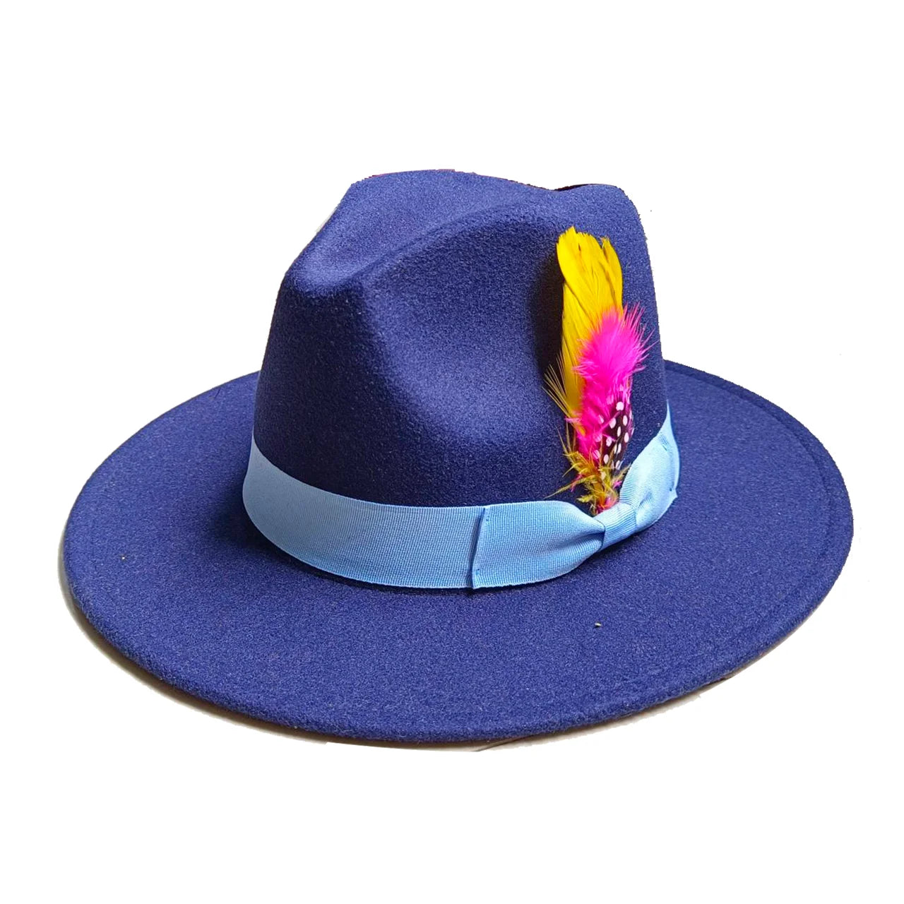 Fedora Hat – Ribbon With Feather Accent
