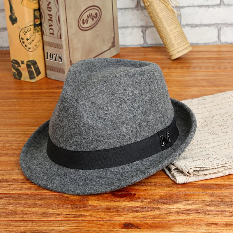 Wool Fedora Trilby Hat – Classic Short Brim Design