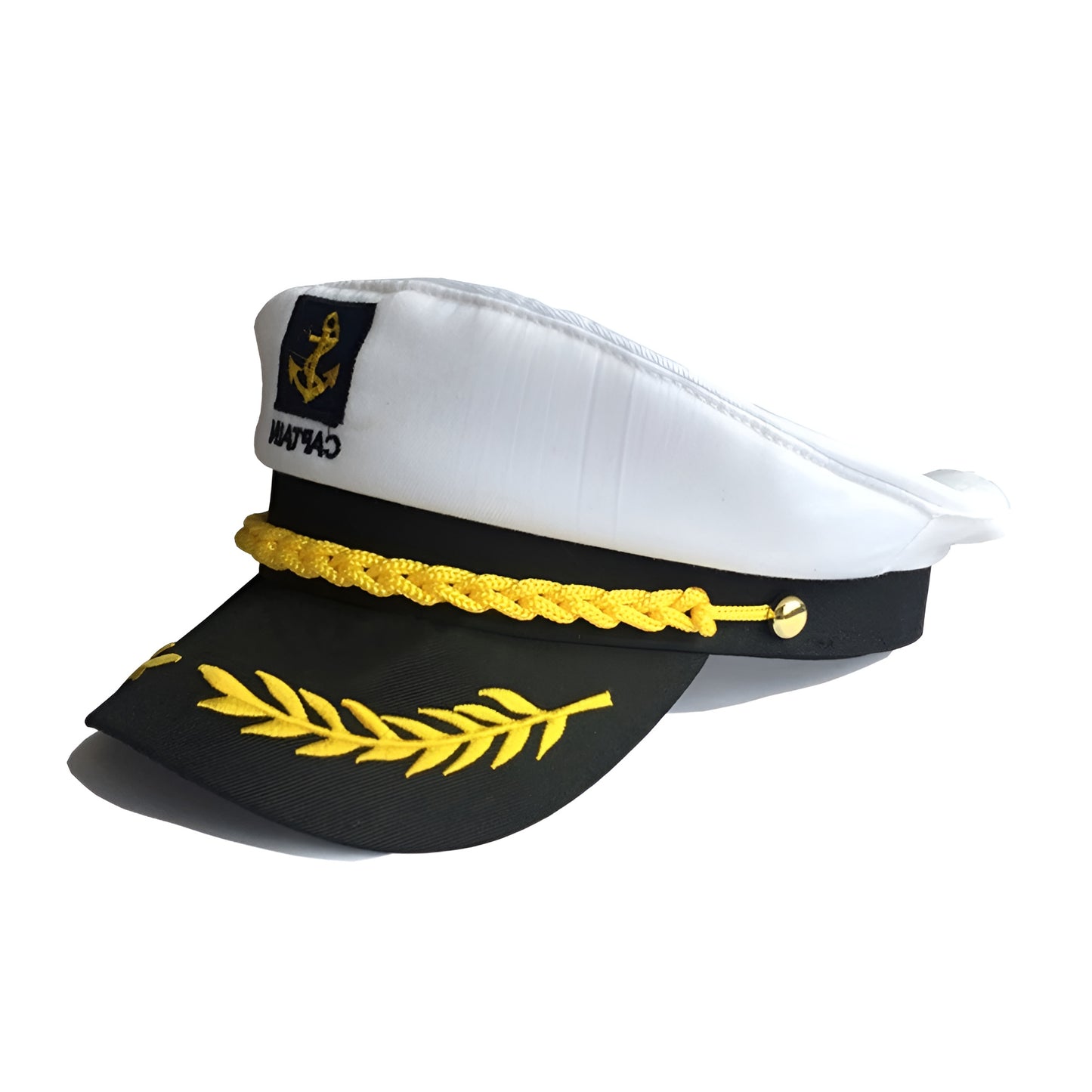 Sailor Cap – Embroidered Leaf & Braided Cord Design