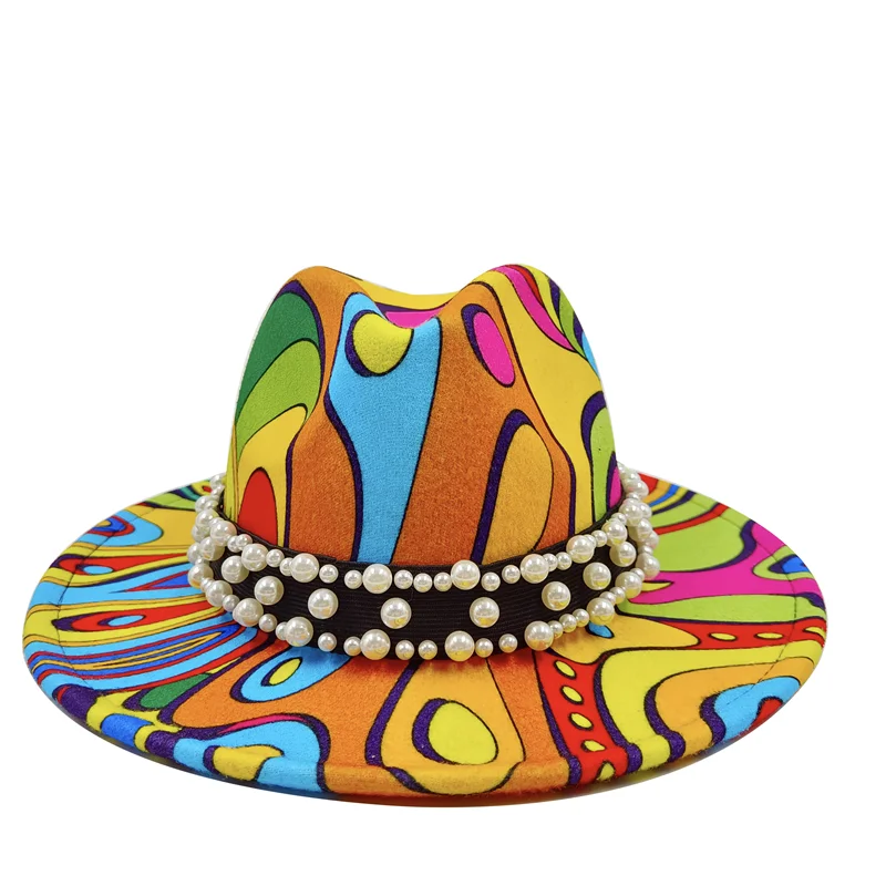 Fedora Hat – Modern Psychedelic Pearl Design