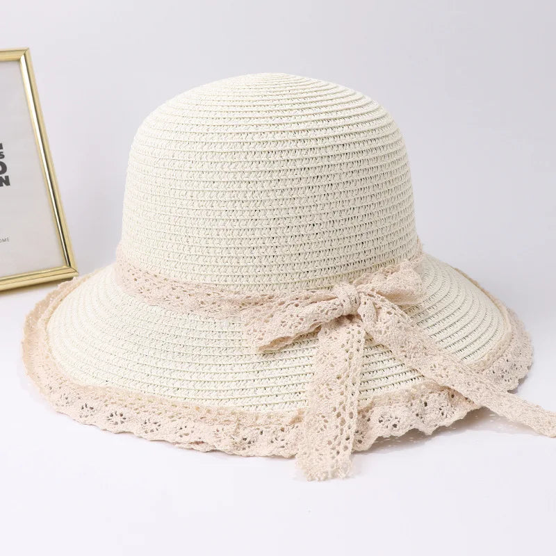 Straw Hat – Retro Bow Tie Style With Chic Summer Flair