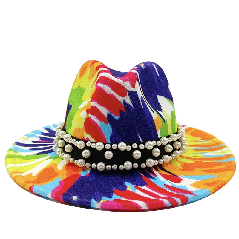 Fedora Hat – Modern Psychedelic Pearl Design