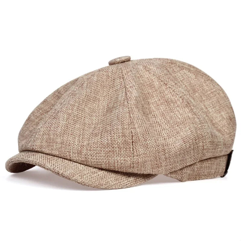Newsboy Cap – Textured Vintage Style With Curved Brim