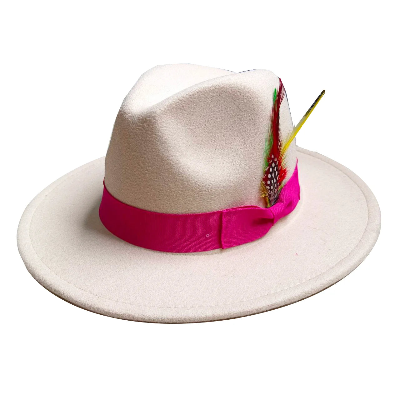 Fedora Hat – Ribbon With Feather Accent