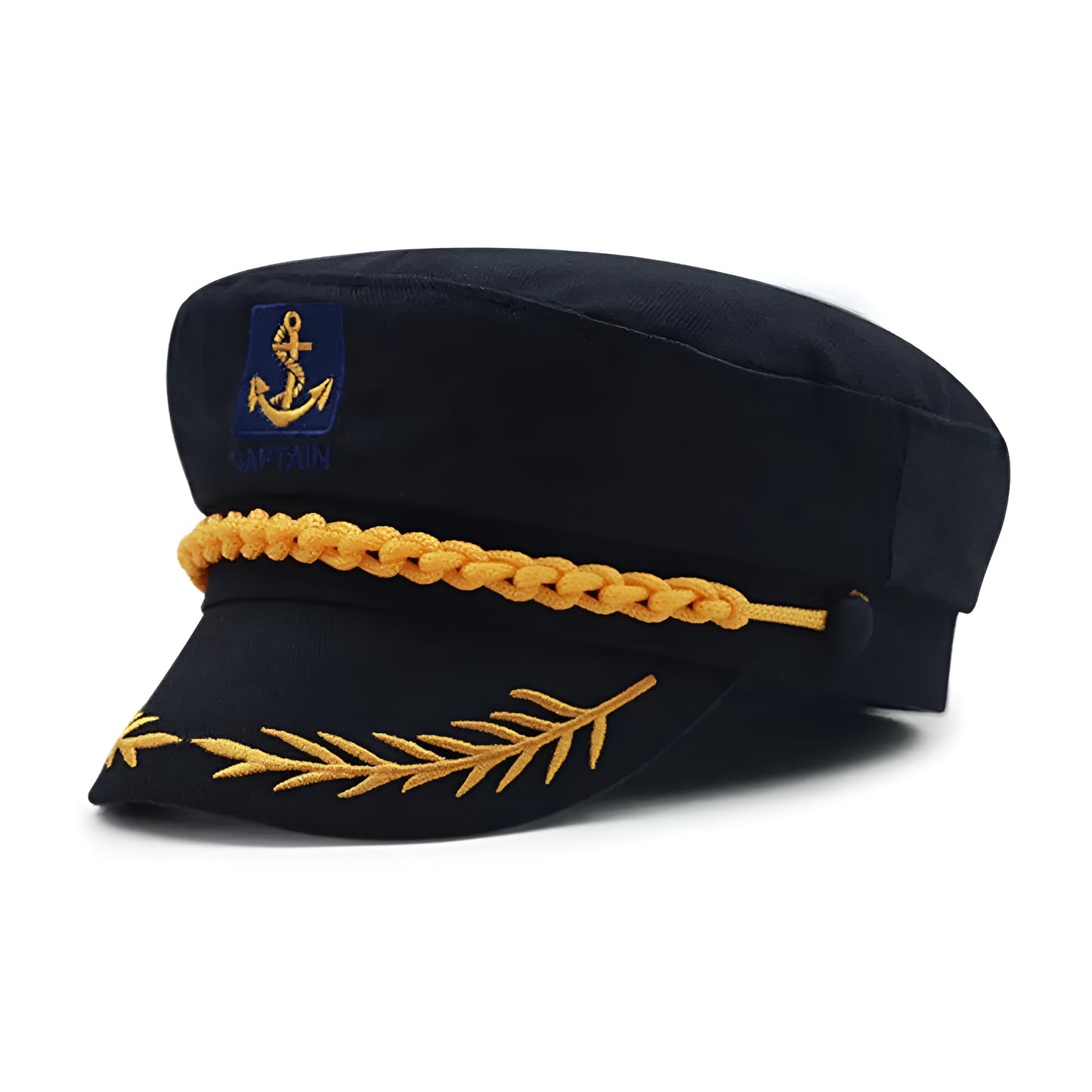 Sailor Cap – Embroidered Leaf & Braided Cord Design