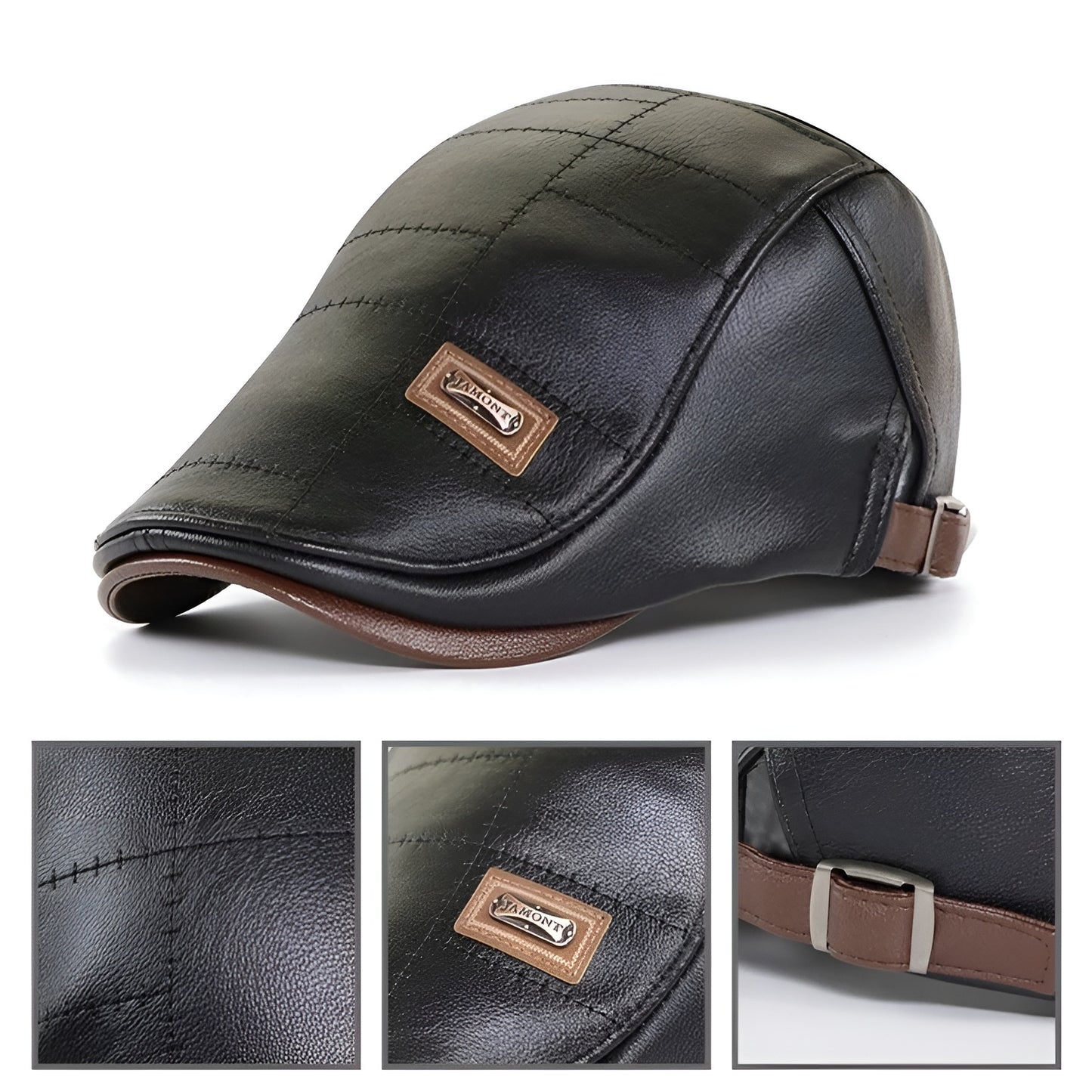 Classic Men’s Leather Flat Cap