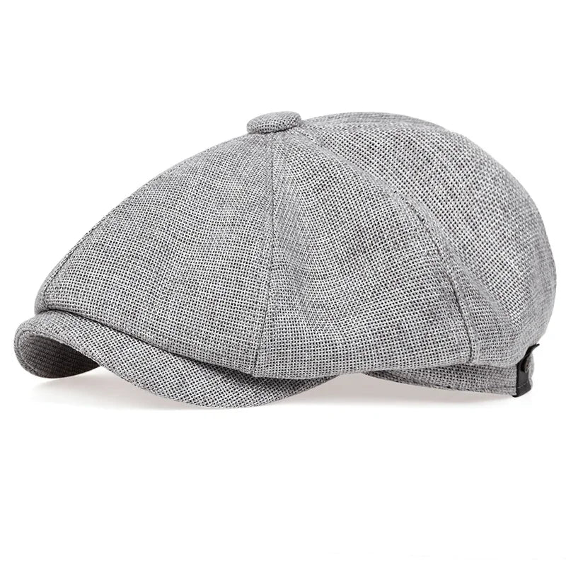 Newsboy Cap – Textured Vintage Style With Curved Brim