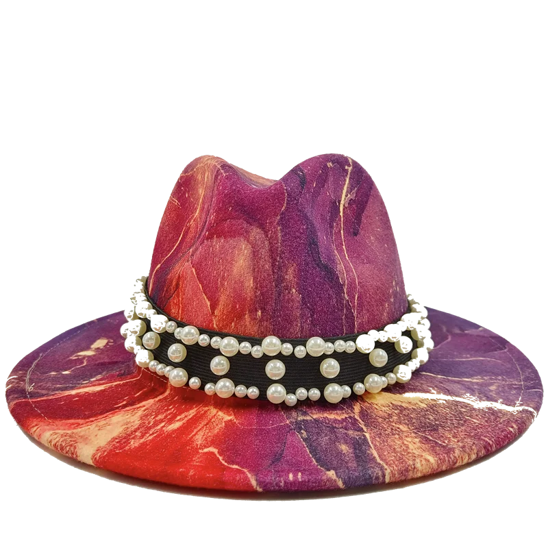Fedora Hat – Modern Psychedelic Pearl Design