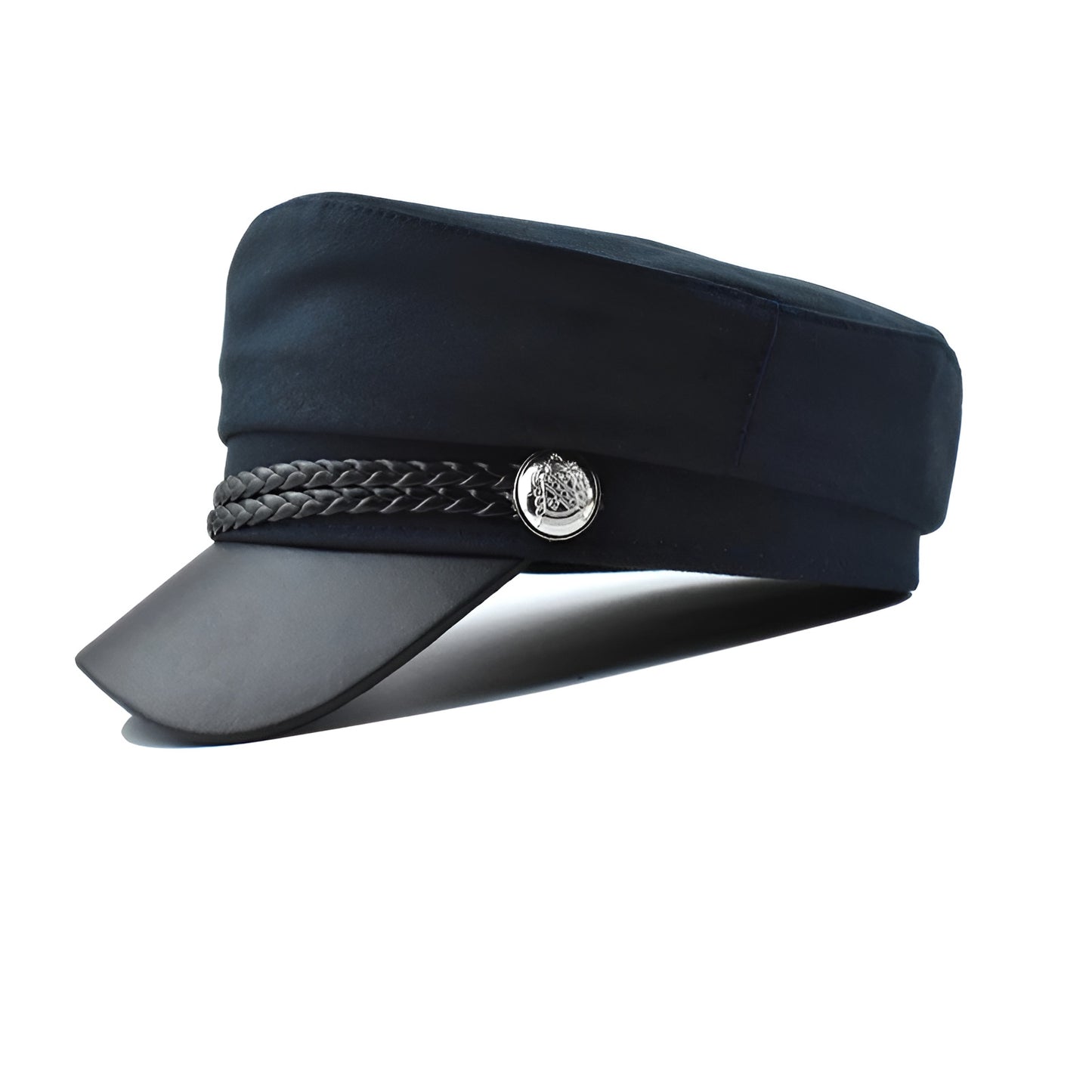 Braided Wool Sailor Cap – Structured Feminine Design With Braided Trim