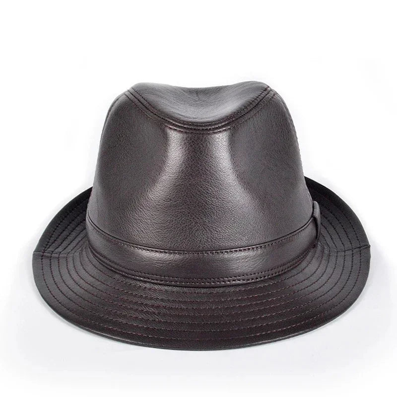 Genuine Leather Trilby Hat – Timeless Style & Durability