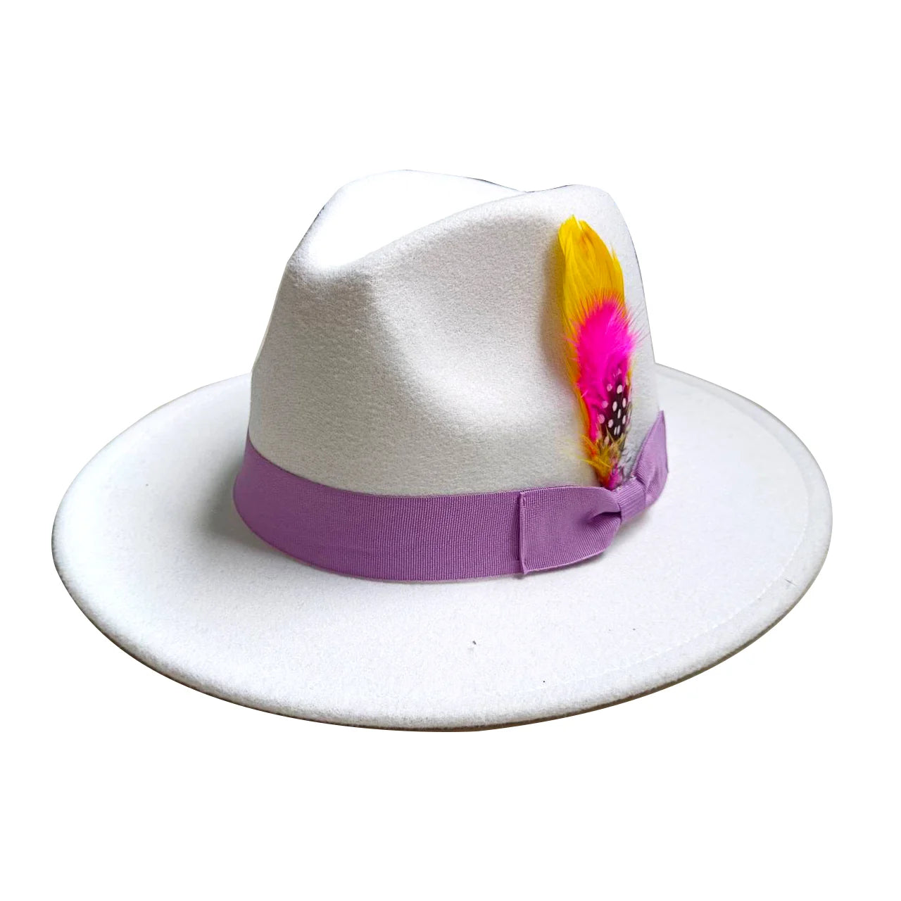Fedora Hat – Ribbon With Feather Accent