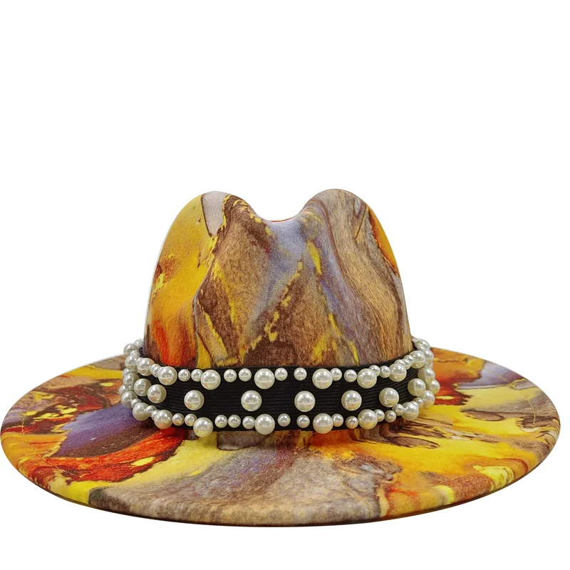 Fedora Hat – Modern Psychedelic Pearl Design
