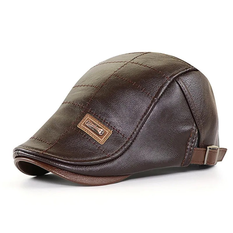 Classic Men’s Leather Flat Cap