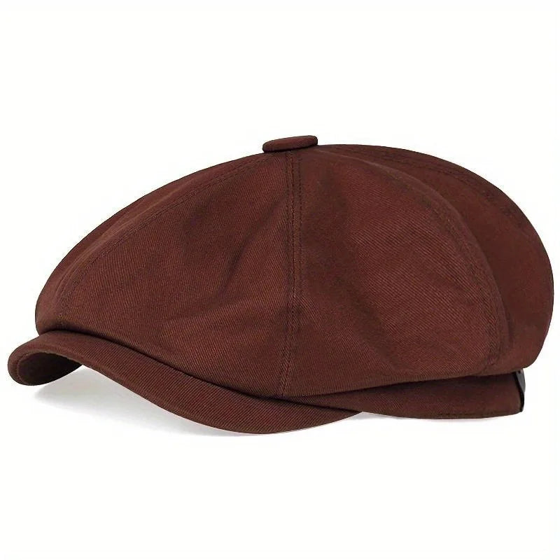 Newsboy Cap – Soft Cotton Octagonal Style With Casual Fit