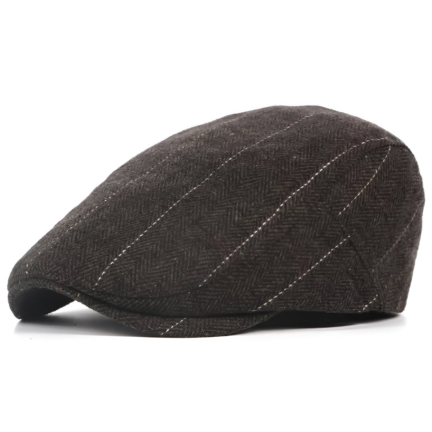 Classic Wool Blend Flat Cap for Men