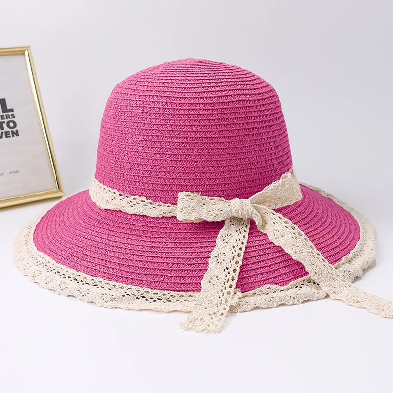 Straw Hat – Retro Bow Tie Style With Chic Summer Flair