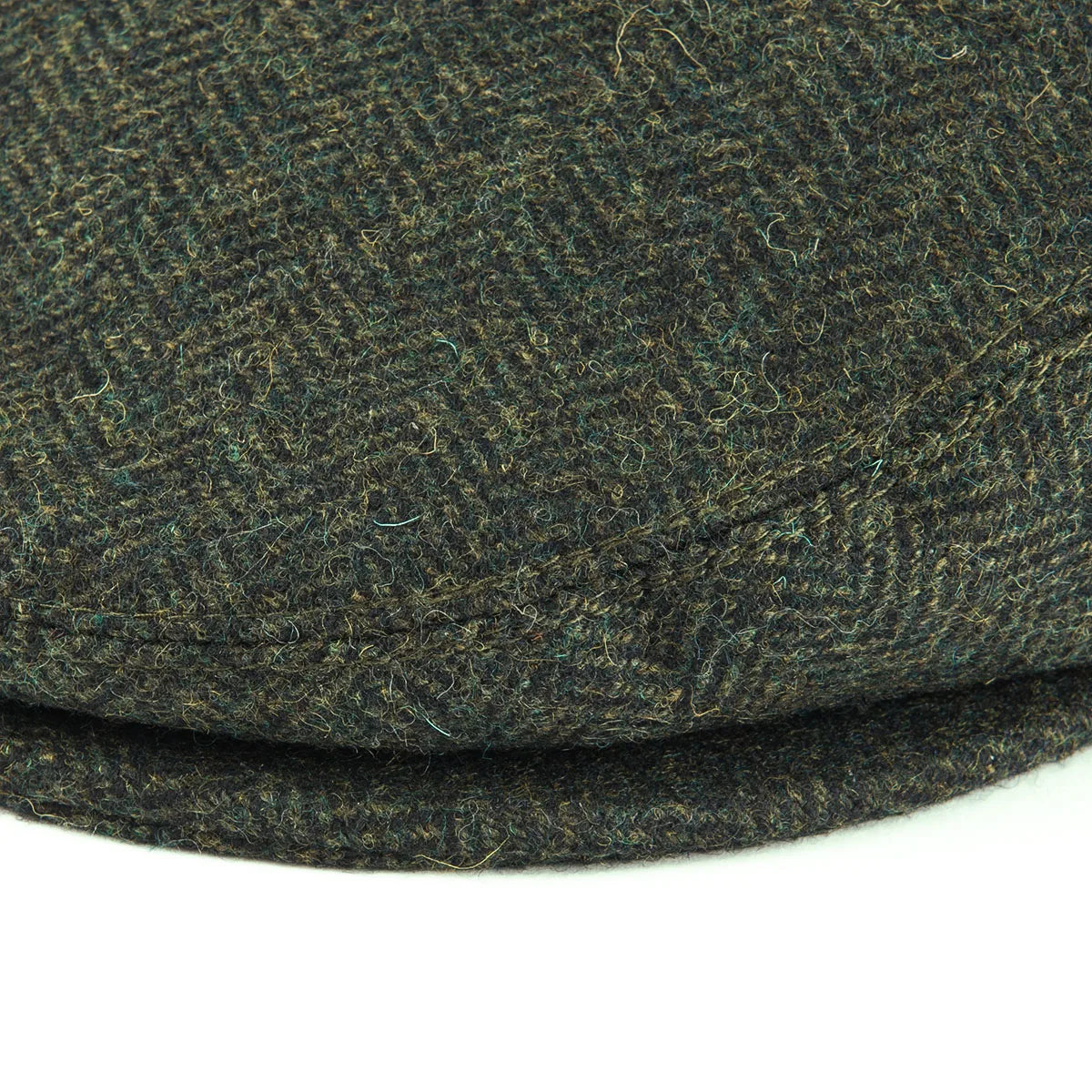 Flat Cap – Herringbone Wool Blend With Vintage Texture