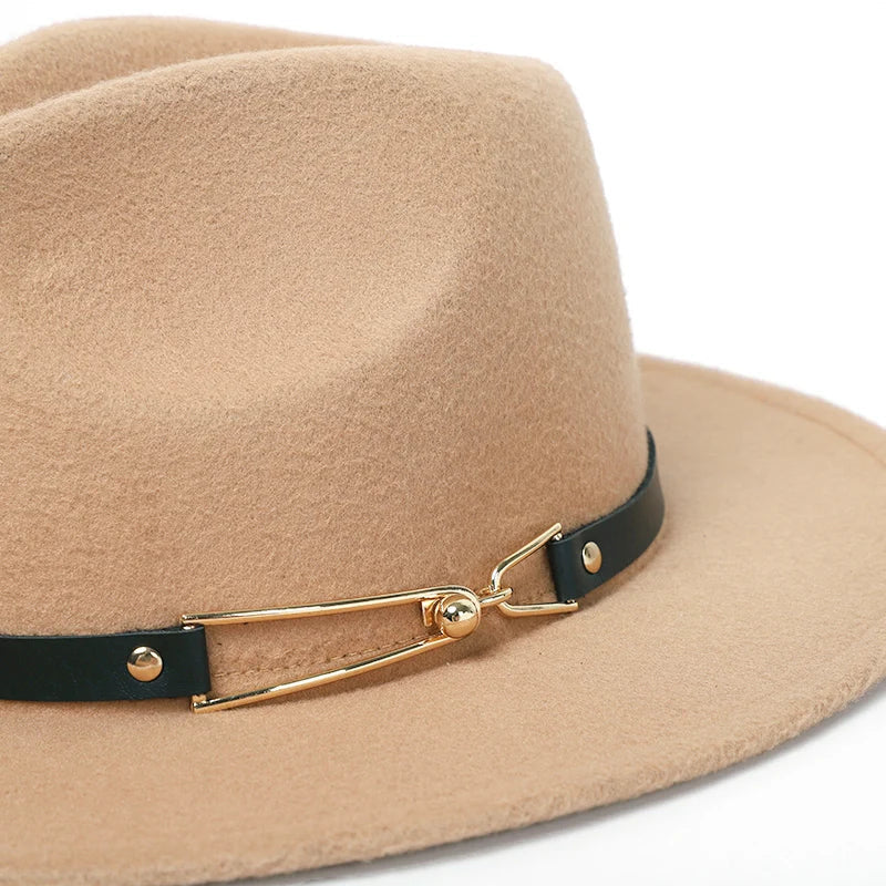 Chapeau Fedora Classy Chic Anneau Doré - La Maison du Chapeau
