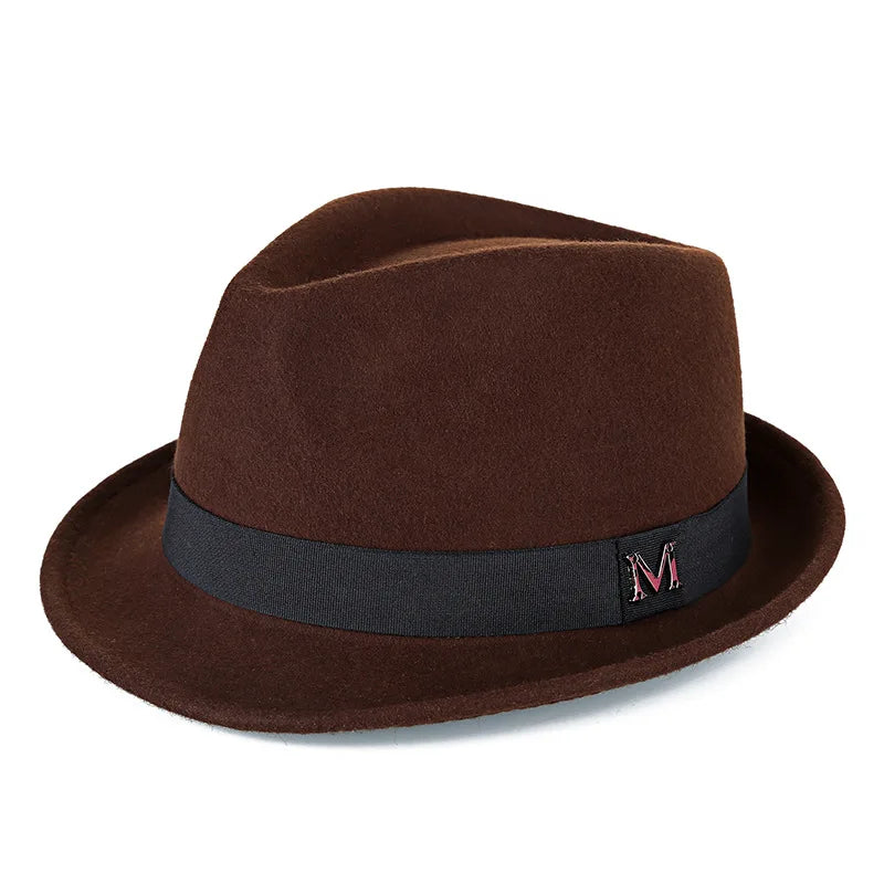 Wool Fedora Trilby Hat – Classic Short Brim Design