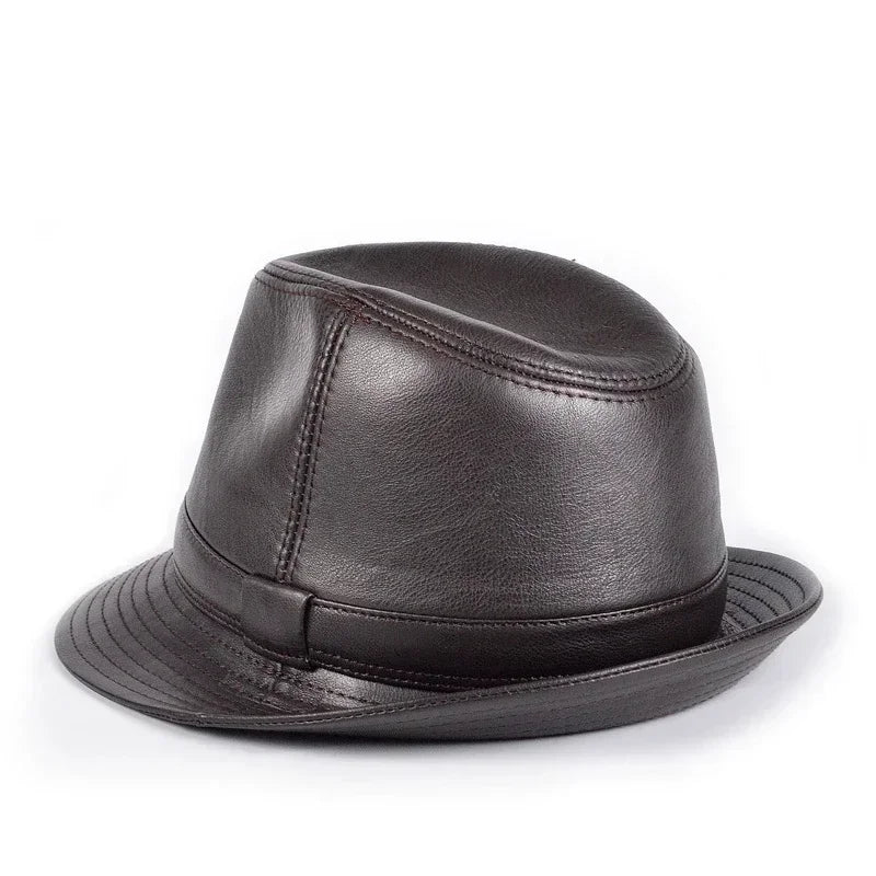 Genuine Leather Trilby Hat – Timeless Style & Durability