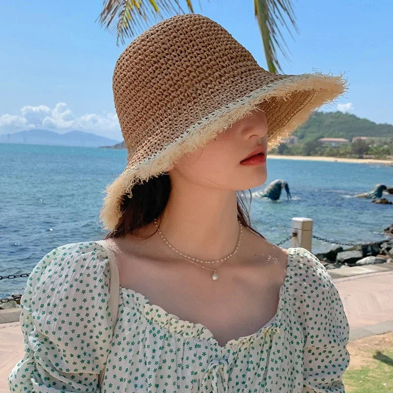 Straw Hat – Soft Weave With Wide Floppy Brim For Beach Days