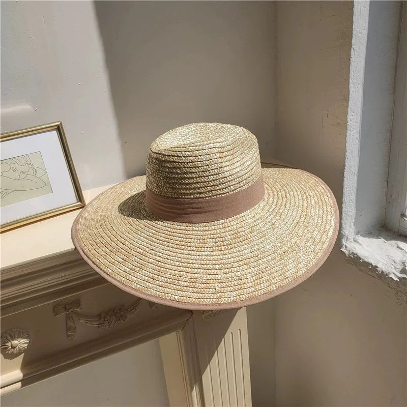 SunCover Straw Hat – Minimalist Wide Brim Sun Protection