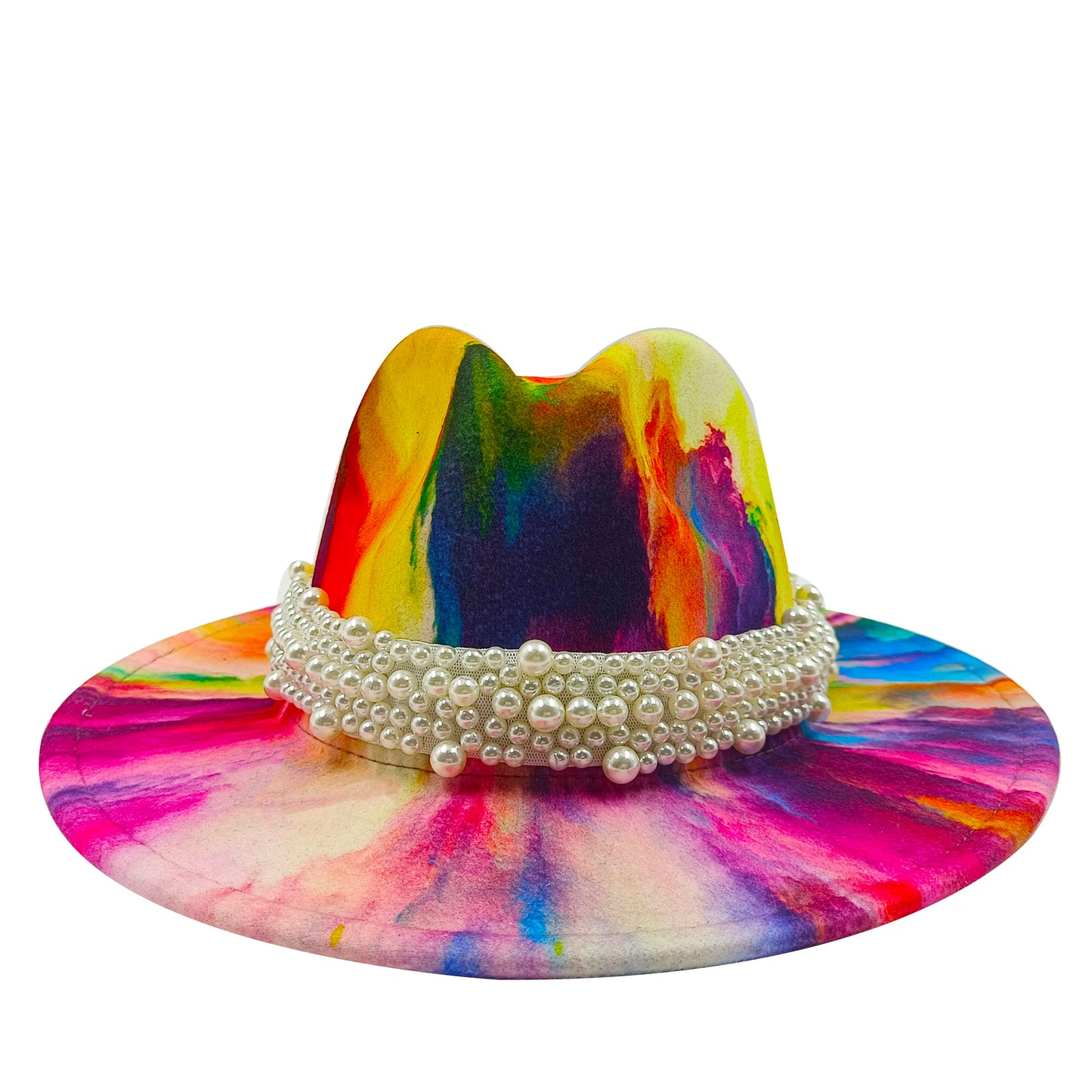Fedora Hat – Modern Psychedelic Pearl Design