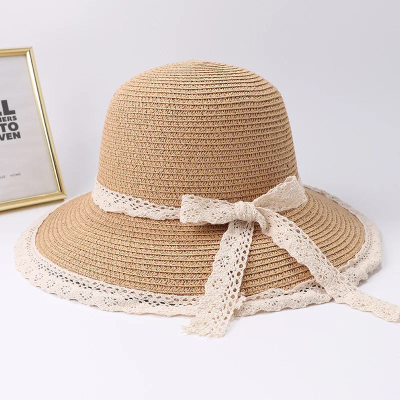 Straw Hat – Retro Bow Tie Style With Chic Summer Flair