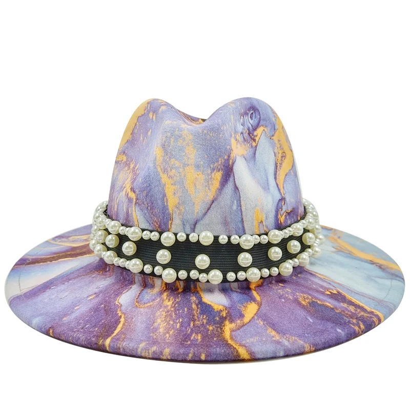 Fedora Hat – Modern Psychedelic Pearl Design