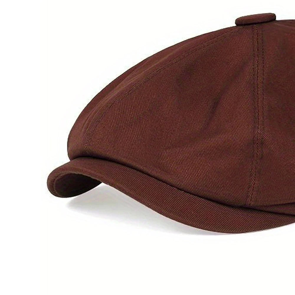 Newsboy Cap – Soft Cotton Octagonal Style With Casual Fit