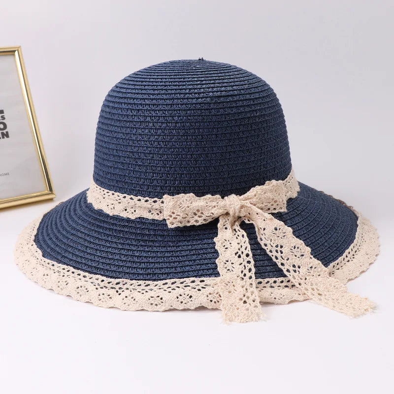 Straw Hat – Retro Bow Tie Style With Chic Summer Flair
