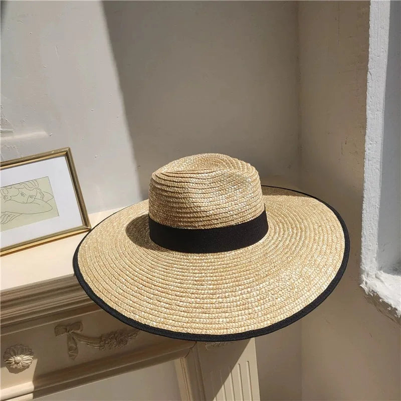 SunCover Straw Hat – Minimalist Wide Brim Sun Protection