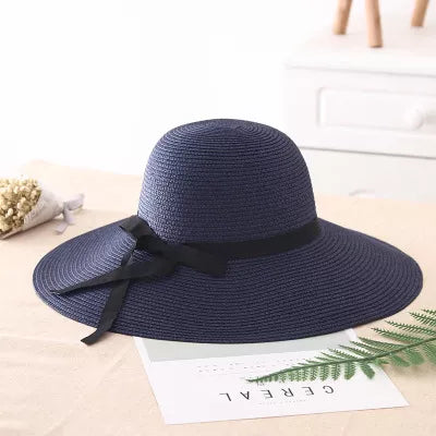 Straw Hat – Wide Brim With Ribbon Bow For Chic Summer Looks