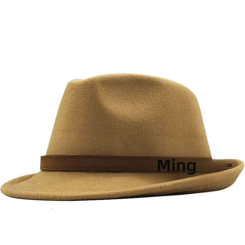 Fedora Trilby Hat – Soft Wool Design With Buckle Leather Band