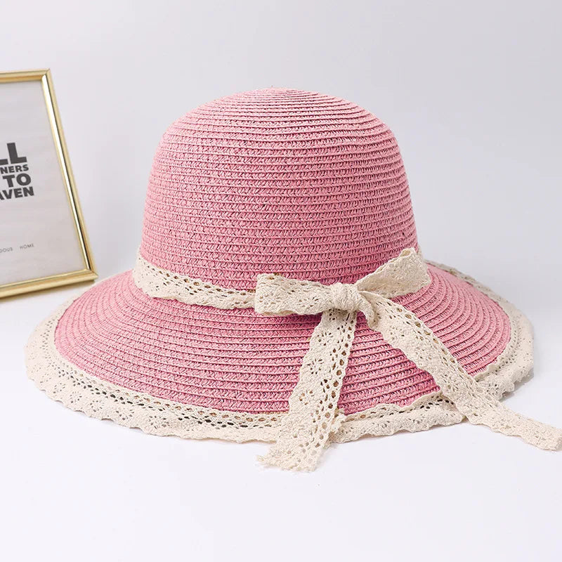Straw Hat – Retro Bow Tie Style With Chic Summer Flair