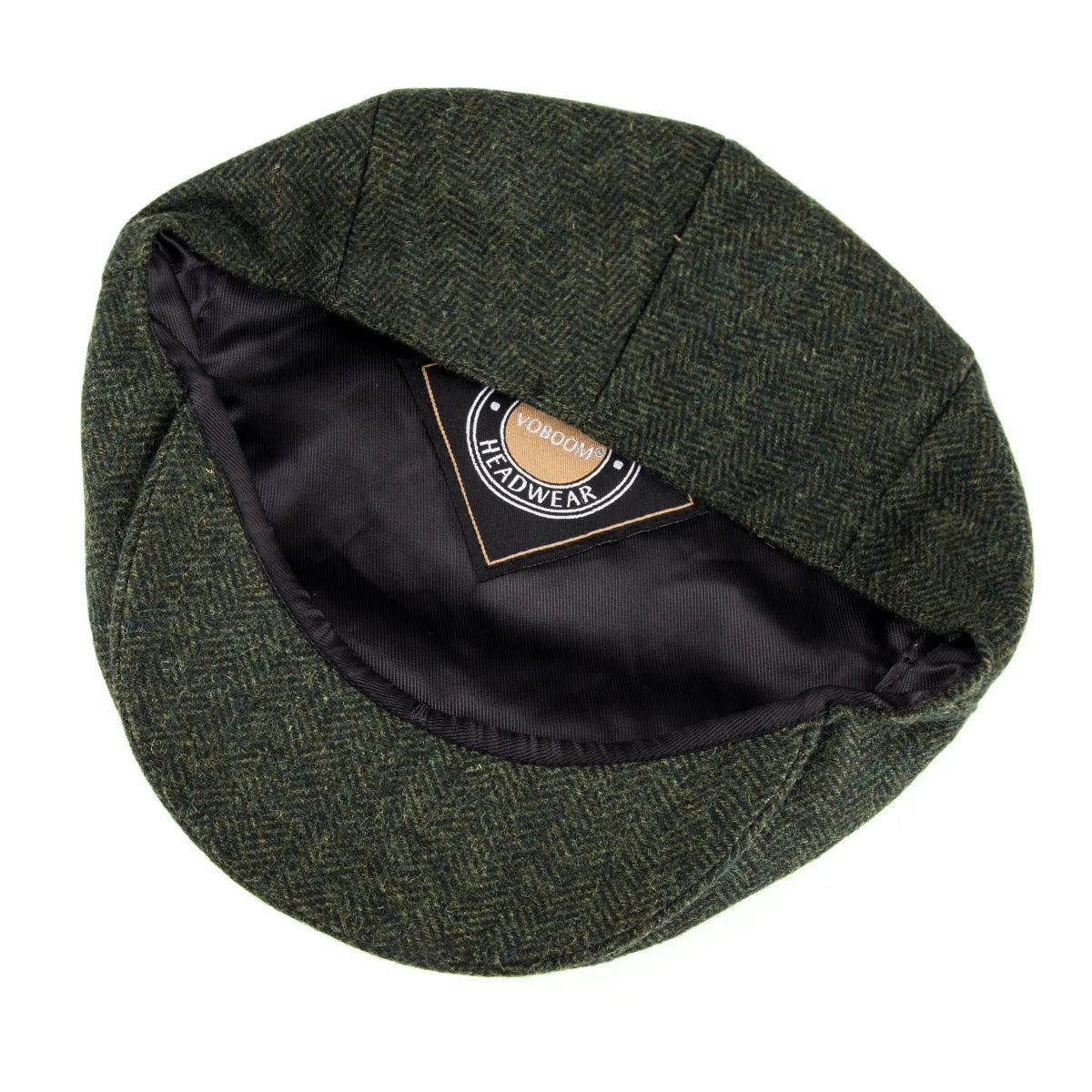Flat Cap – Herringbone Wool Blend With Vintage Texture
