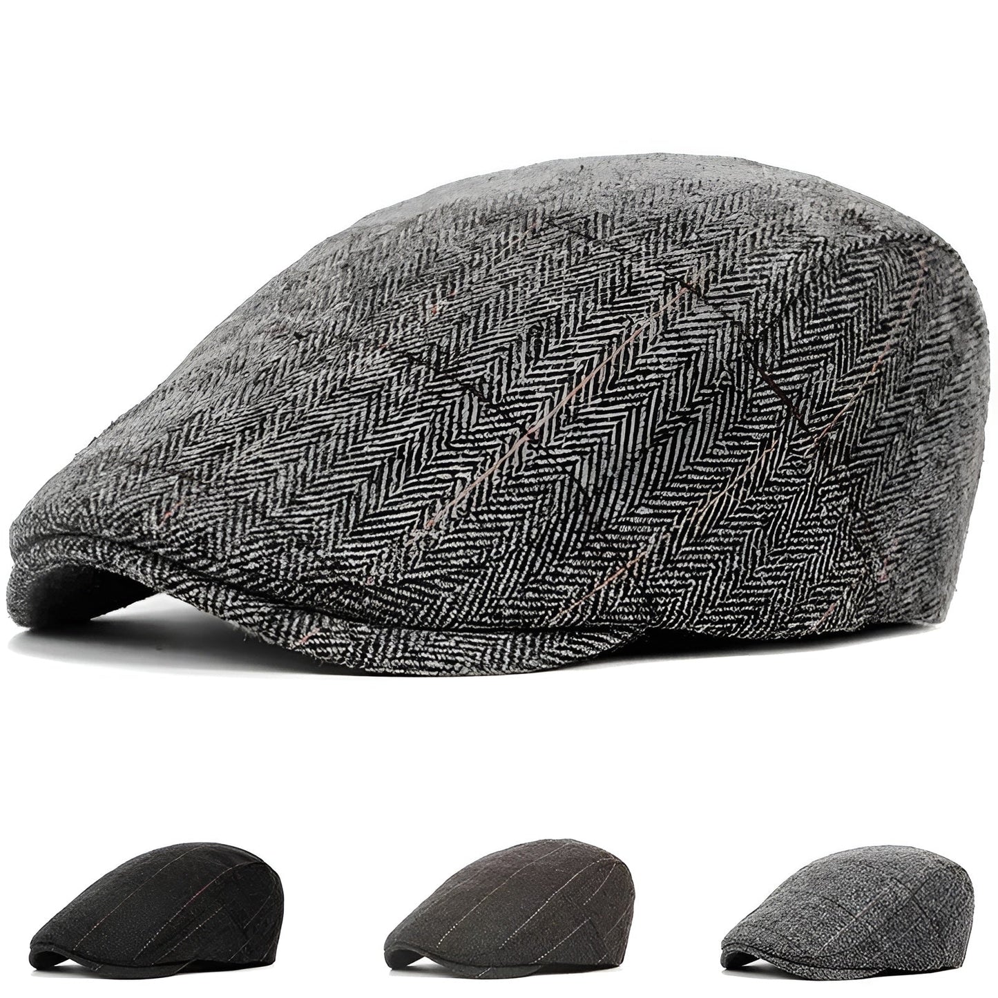 Classic Wool Blend Flat Cap for Men