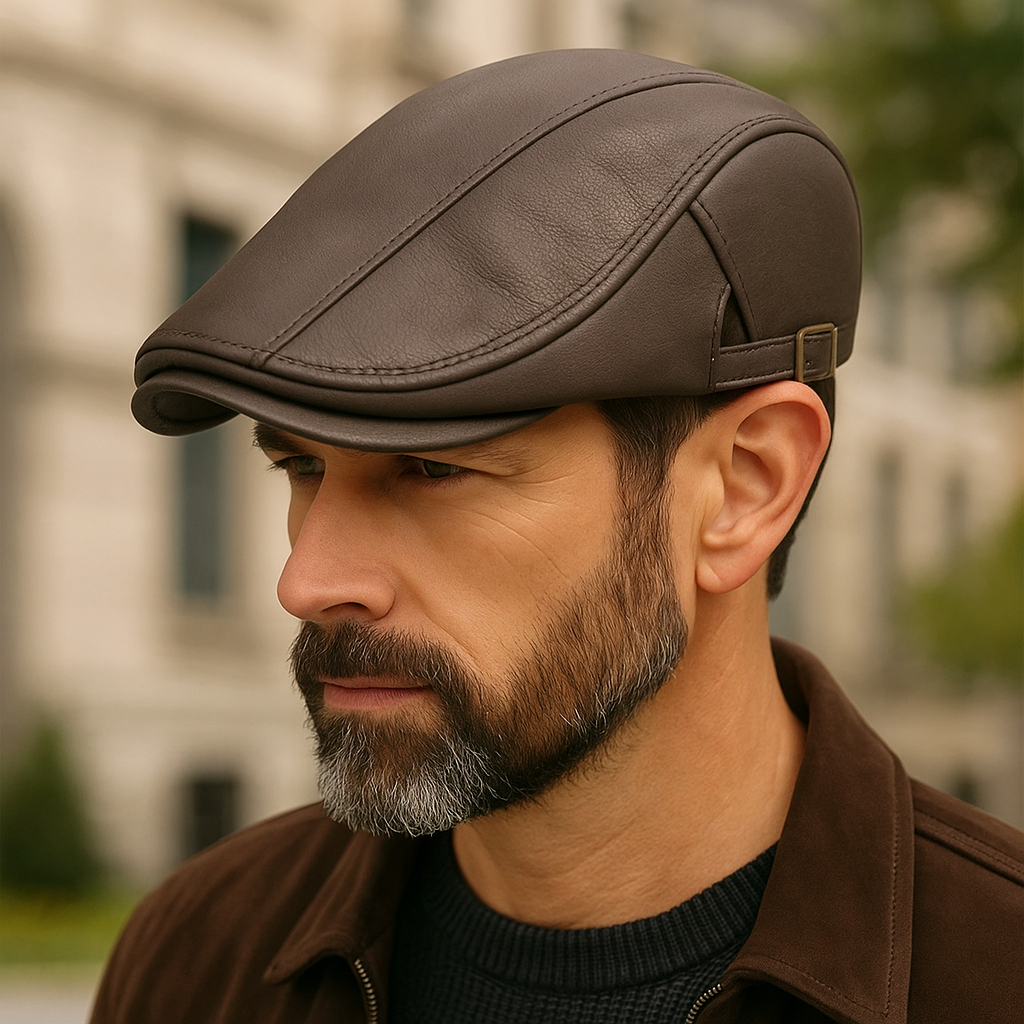 Flat Cap – Men’s Leather Design
