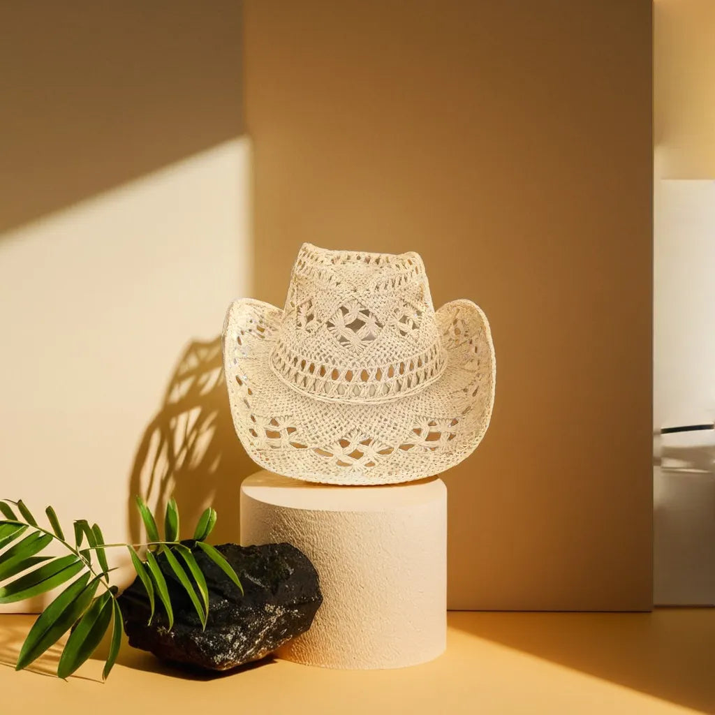 Straw Cowboy Hat – Open-Weave Cowboy Style