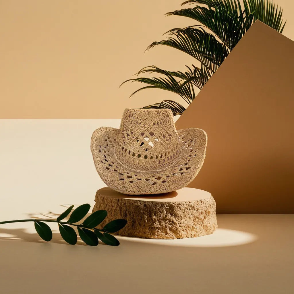 Straw Cowboy Hat – Open-Weave Cowboy Style