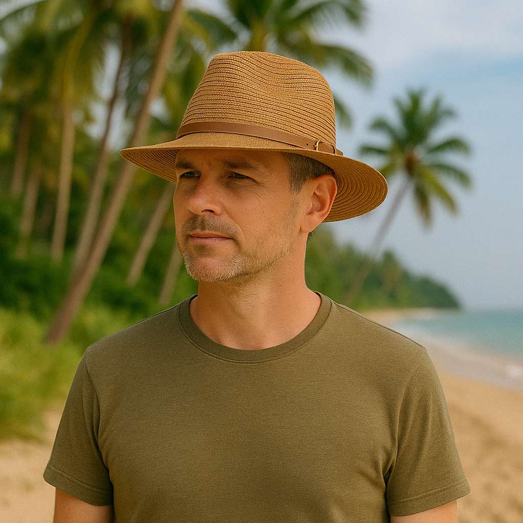 Panama Hat – Lightweight Summer Style with Leather Buckle Detail