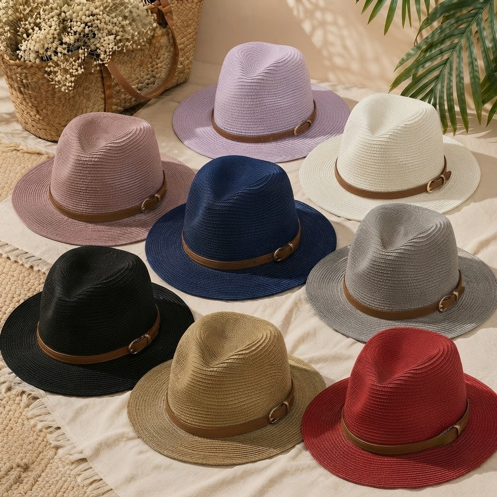 Panama Hat – Summer Style with Leather Buckle Band