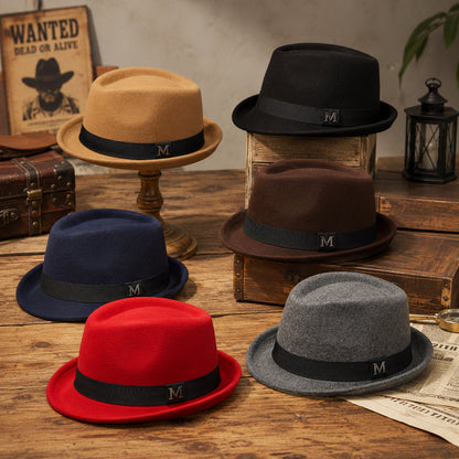 Wool Fedora Trilby Hat – Classic Short Brim Design