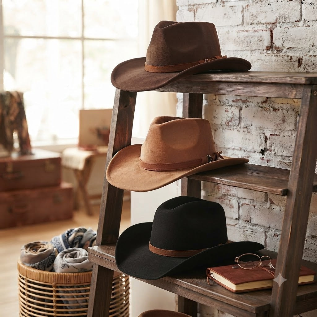 Cowboy Hat – Classic Suede Look With Buckled Band