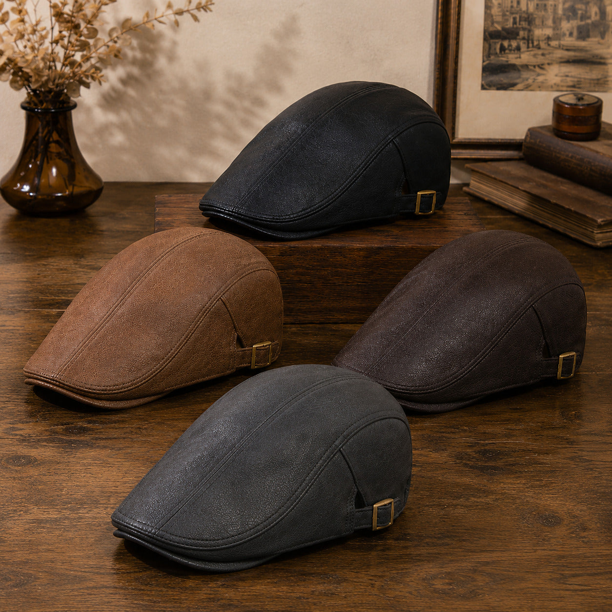 Flat Cap – Men’s Leather Design