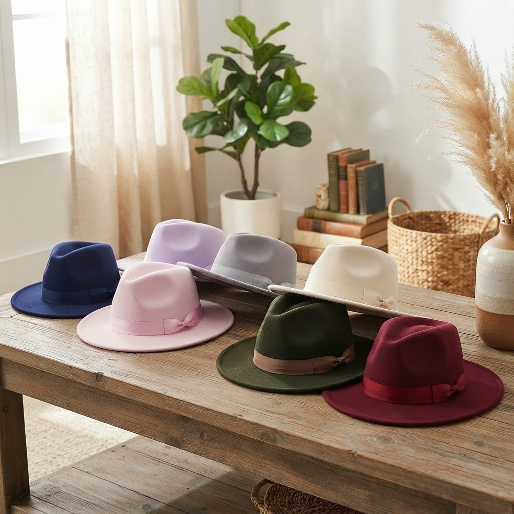 Classic Fedora Hat – Timeless Style with Bow Accent