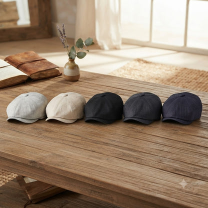 Newsboy Cap – Linen Texture And Classic Cut