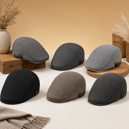 Flat Cap – Men’s Wool Herringbone Pattern